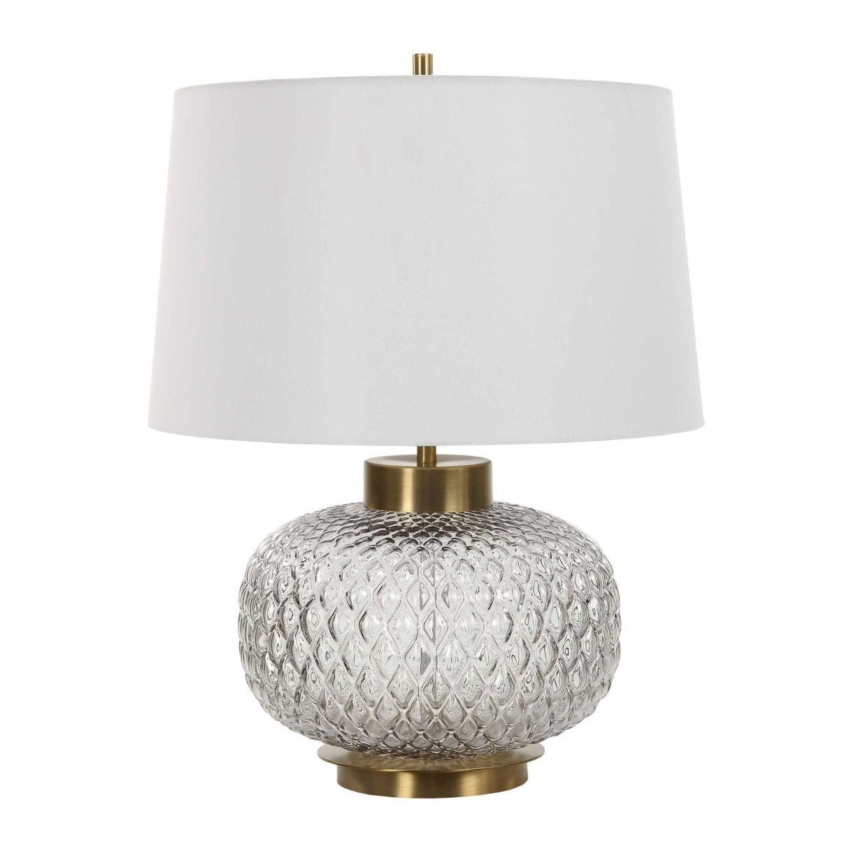 Modern European furniture - Lattice Embossed Glass Table Lamp by Uttermost Estelle - www.oroa.com