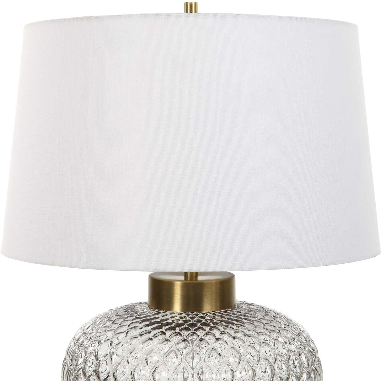 Modern European furniture - Lattice Embossed Glass Table Lamp by Uttermost Estelle - www.oroa.com