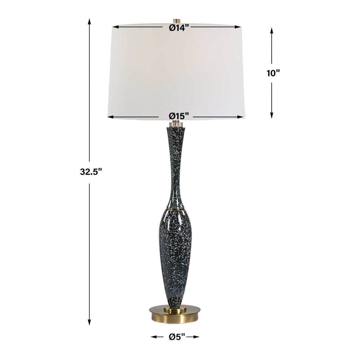 Navy Blue Ceramic Table Lamp by Uttermost Remy, alternate view 7