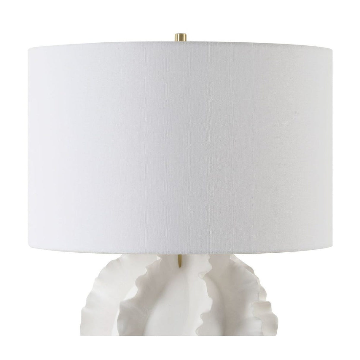 Modern European furniture - Ruffled White Ceramic Table Lamp by Uttermost Saylor - www.oroa.com