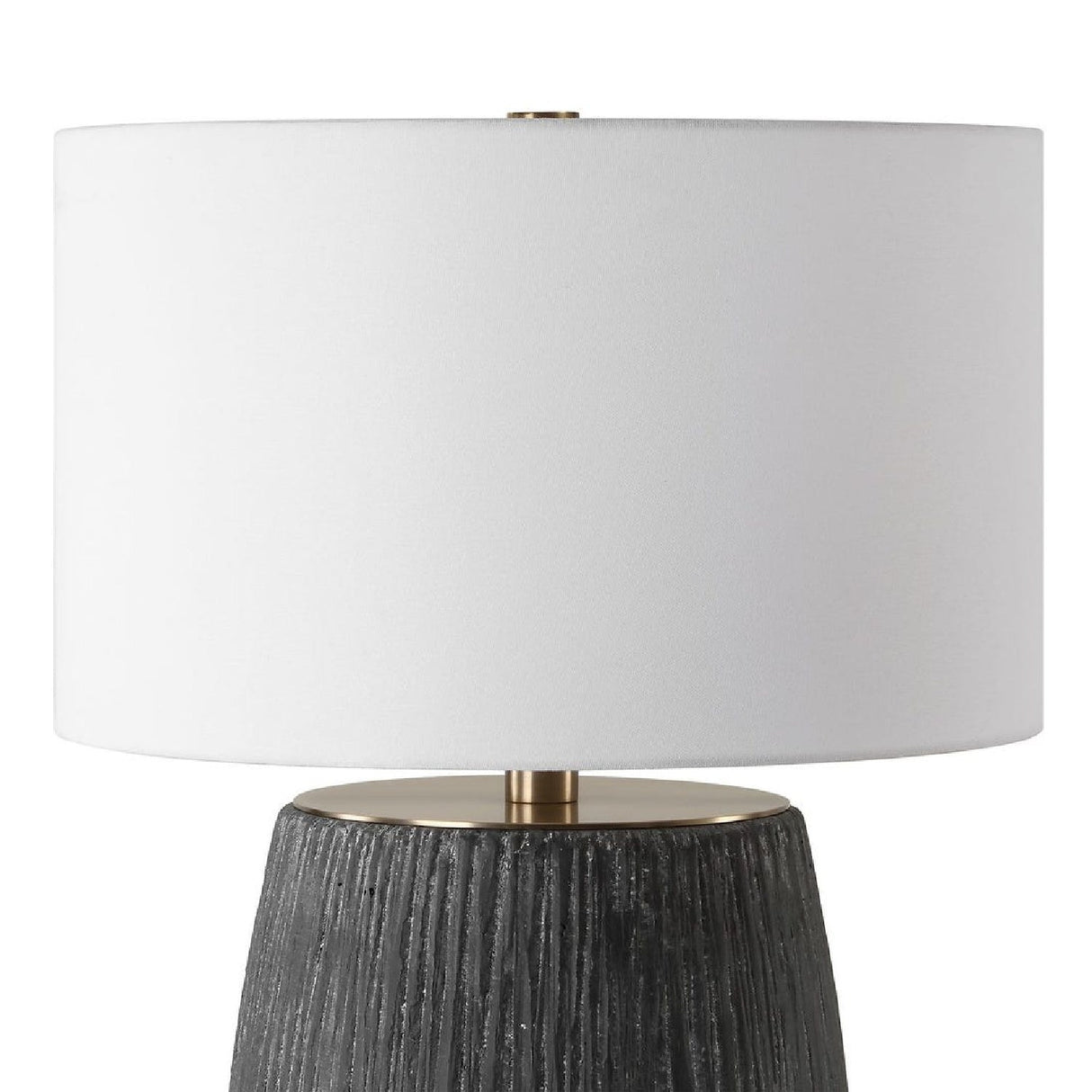 Modern European furniture - Black Textured Concrete Table Lamp by Uttermost Americana - www.oroa.com