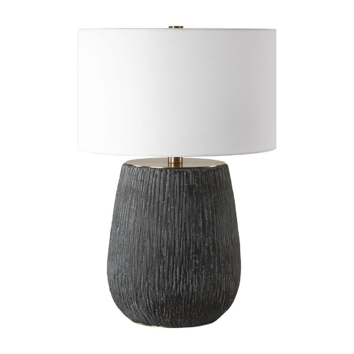 Modern European furniture - Black Textured Concrete Table Lamp by Uttermost Americana - www.oroa.com