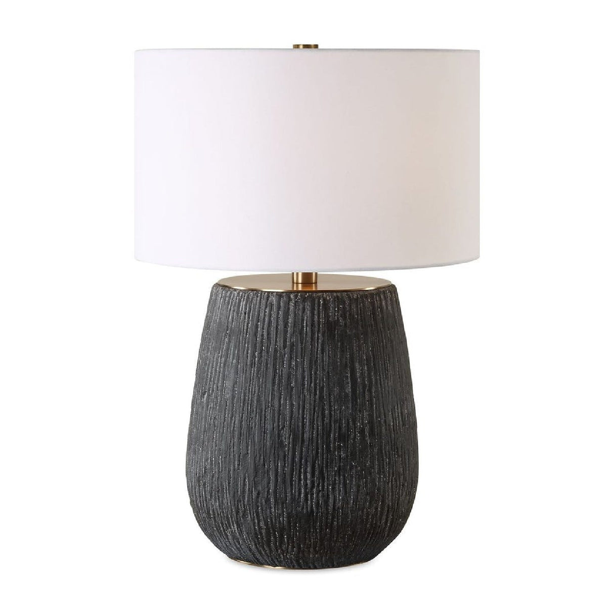 Modern European furniture - Black Textured Concrete Table Lamp by Uttermost Americana - www.oroa.com