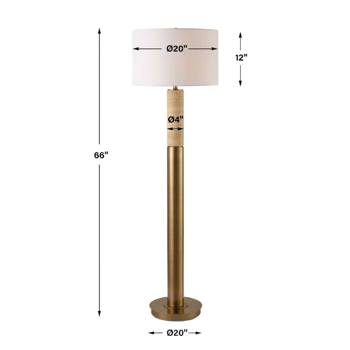 Travertine Column Floor Lamp | Uttermost Knox - www.oroa.com