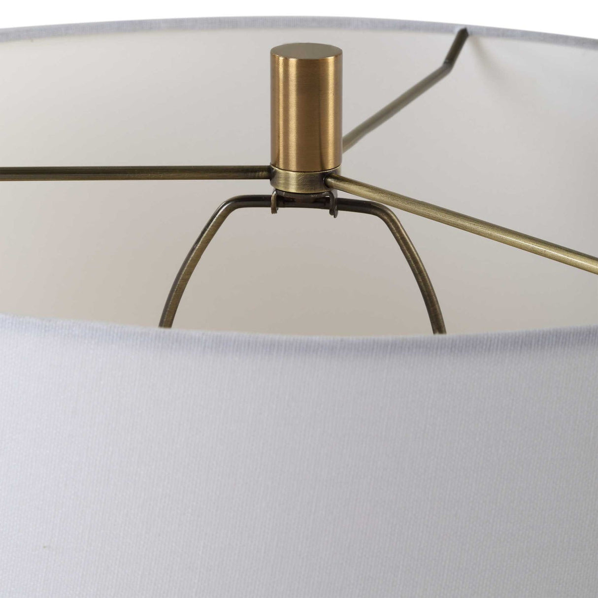 Modern European furniture - White Ceramic Ridged Table Lamp by Uttermost Wisp - www.oroa.com