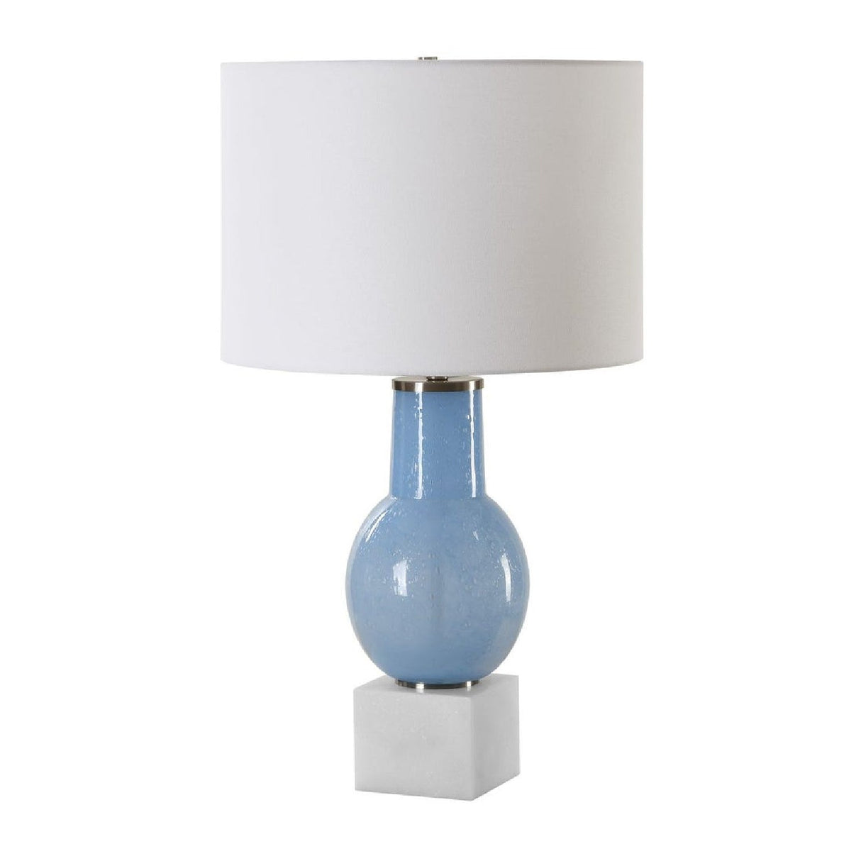 Modern European furniture - Seeded Blue Glass Table Lamp by Uttermost Clear Sky - www.oroa.com