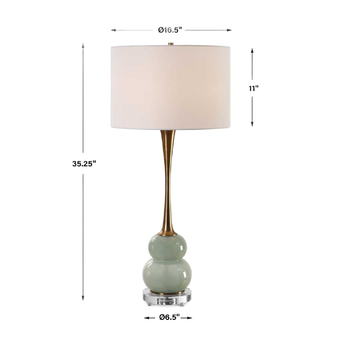 Modern European furniture - Modern European furniture - Gray Glass Table Lamp by Uttermost Sanctuary - www.oroa.com