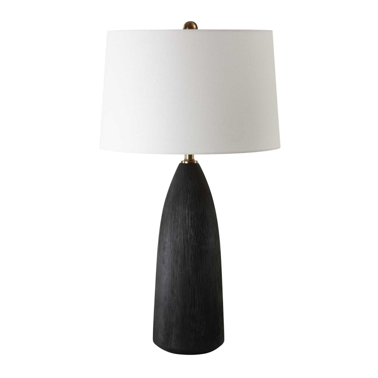 Modern European furniture - Textured Black Ceramic Table Lamp by Uttermost Jett - www.oroa.com