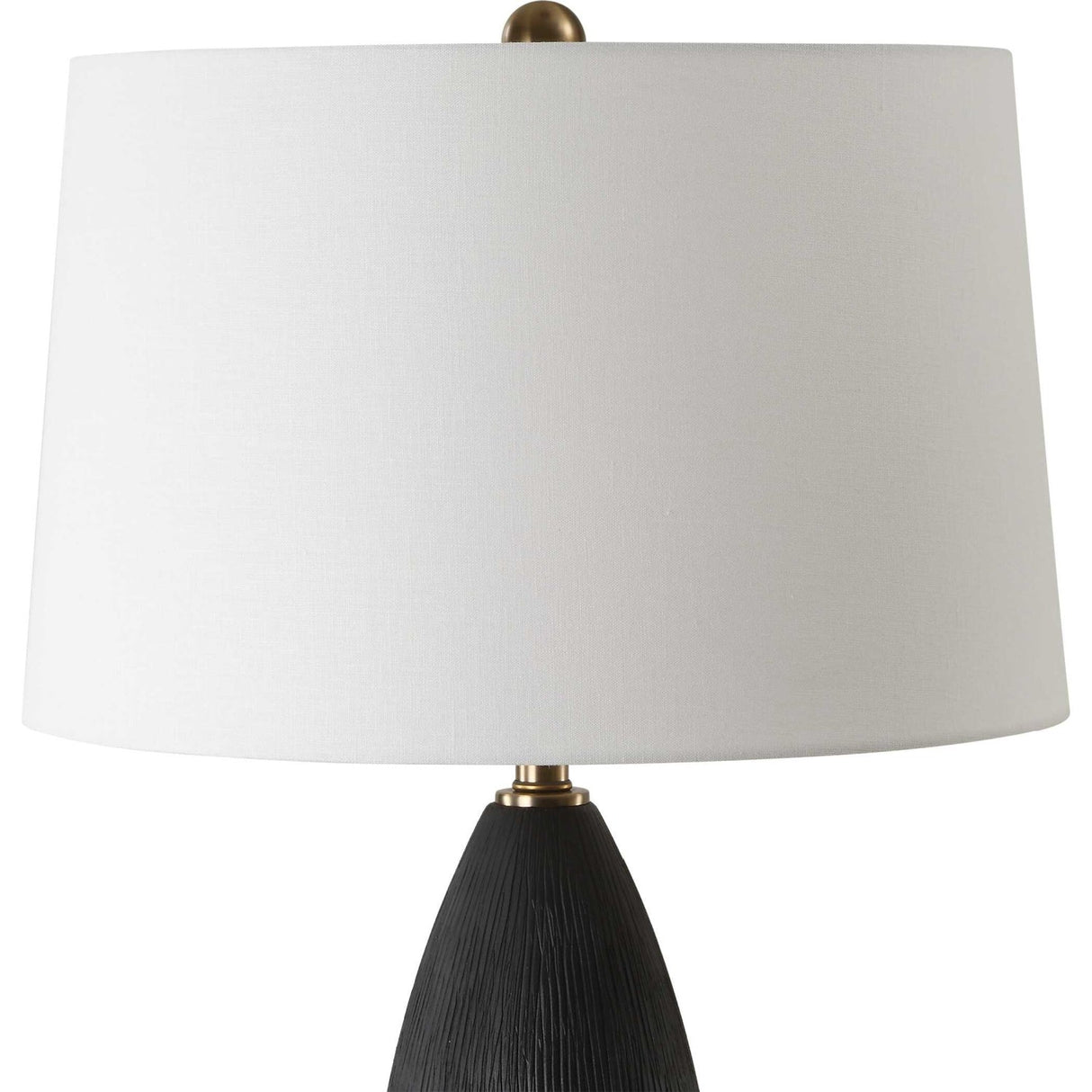 Modern European furniture - Textured Black Ceramic Table Lamp by Uttermost Jett - www.oroa.com