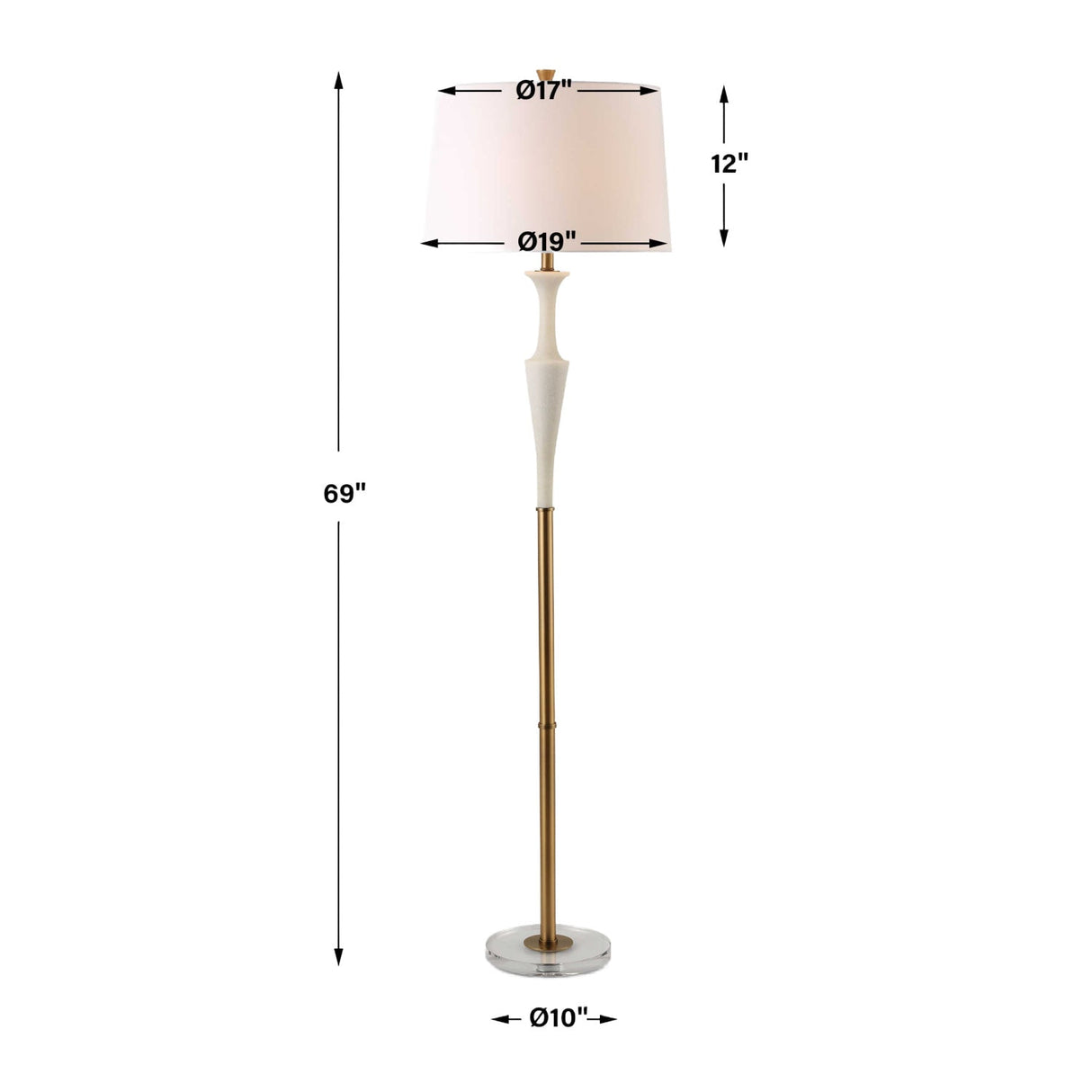 Modern European furniture - White Stone Floor Lamp - www.oroa.com
