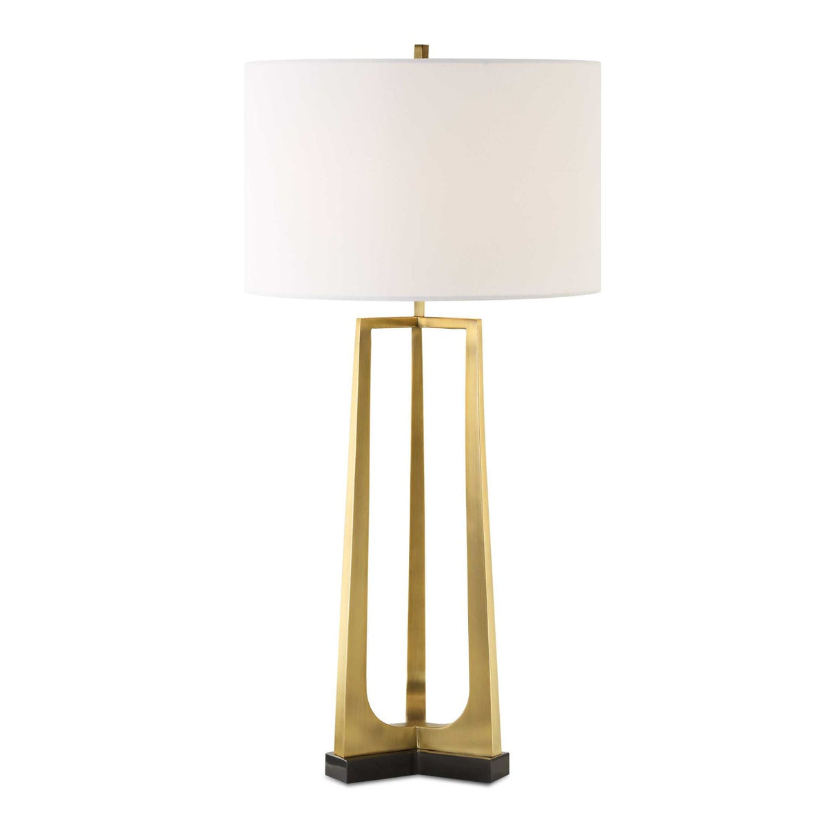 Modern European furniture - Antique Brass Tapered Table Lamp by Uttermost Crossroads - www.oroa.com