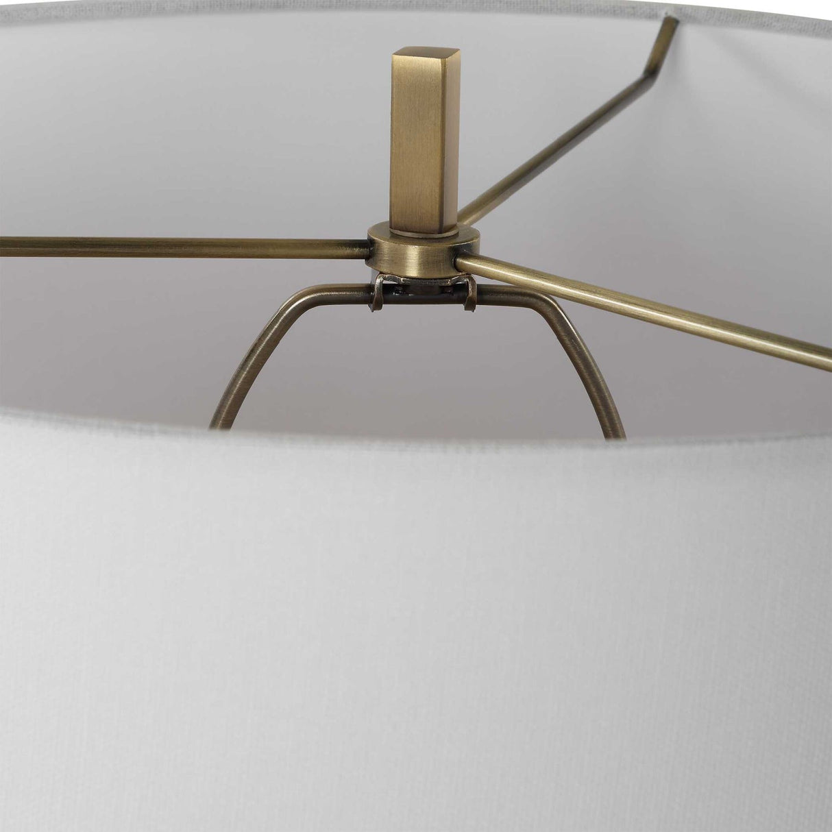 Modern European furniture - Antique Brass Tapered Table Lamp by Uttermost Crossroads - www.oroa.com