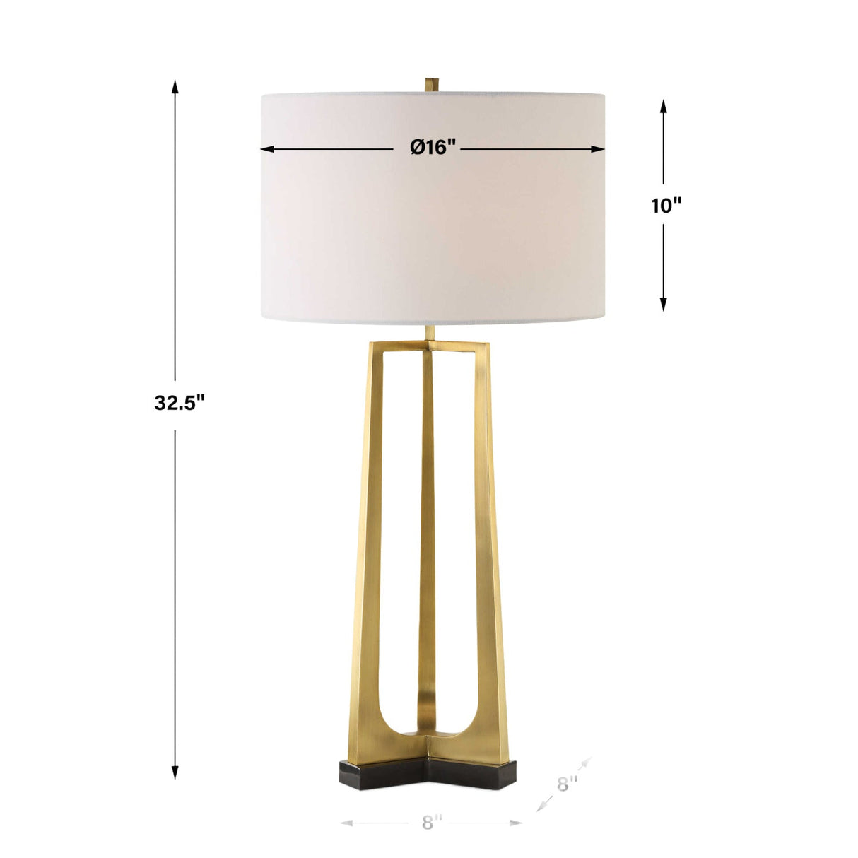 Antique Brass Tapered Table Lamp | Uttermost Crossroads