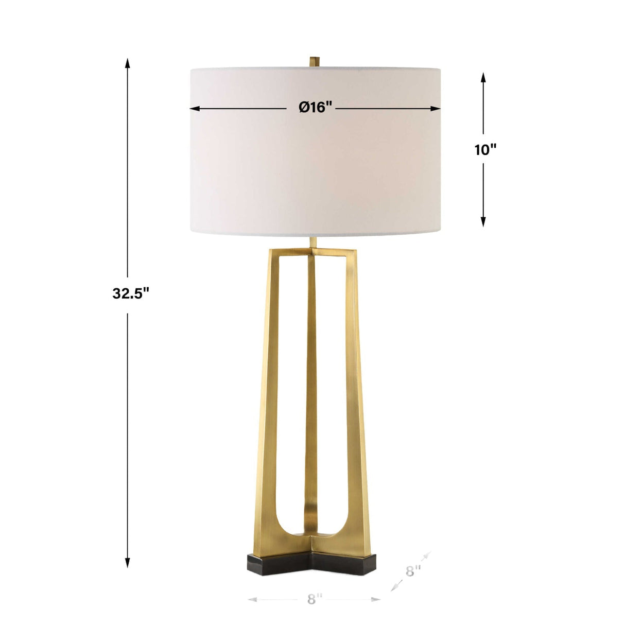 Modern European furniture - Antique Brass Tapered Table Lamp by Uttermost Crossroads - www.oroa.com