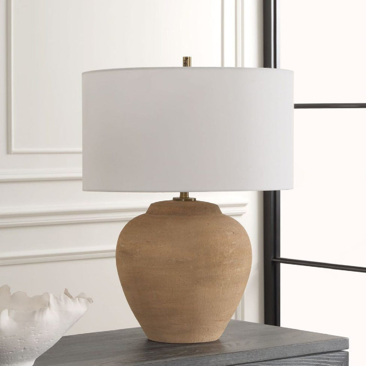 Modern European furniture - Terracotta Vase-Shaped Table Lamp by Uttermost Treviso - www.oroa.com