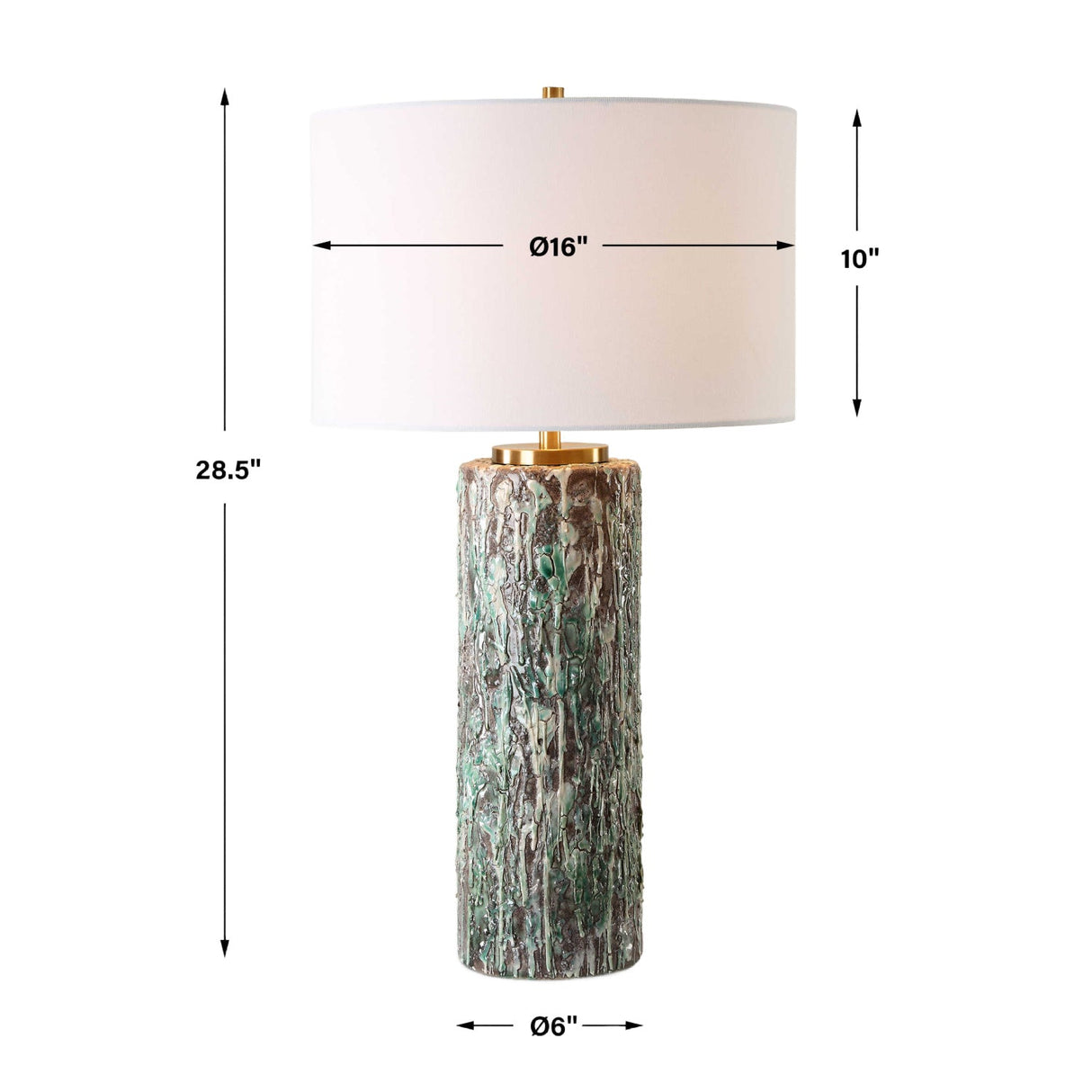 Crackled Ceramic Table Lamp by Uttermost Meltdown, alternate view 8