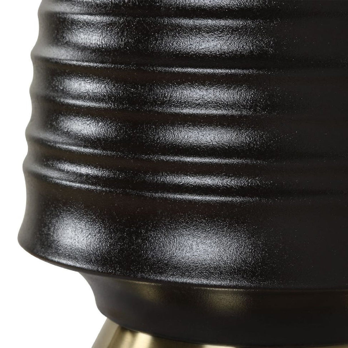 Modern European furniture - Black Ribbed Ceramic Table Lamp by Uttermost Foster - www.oroa.com