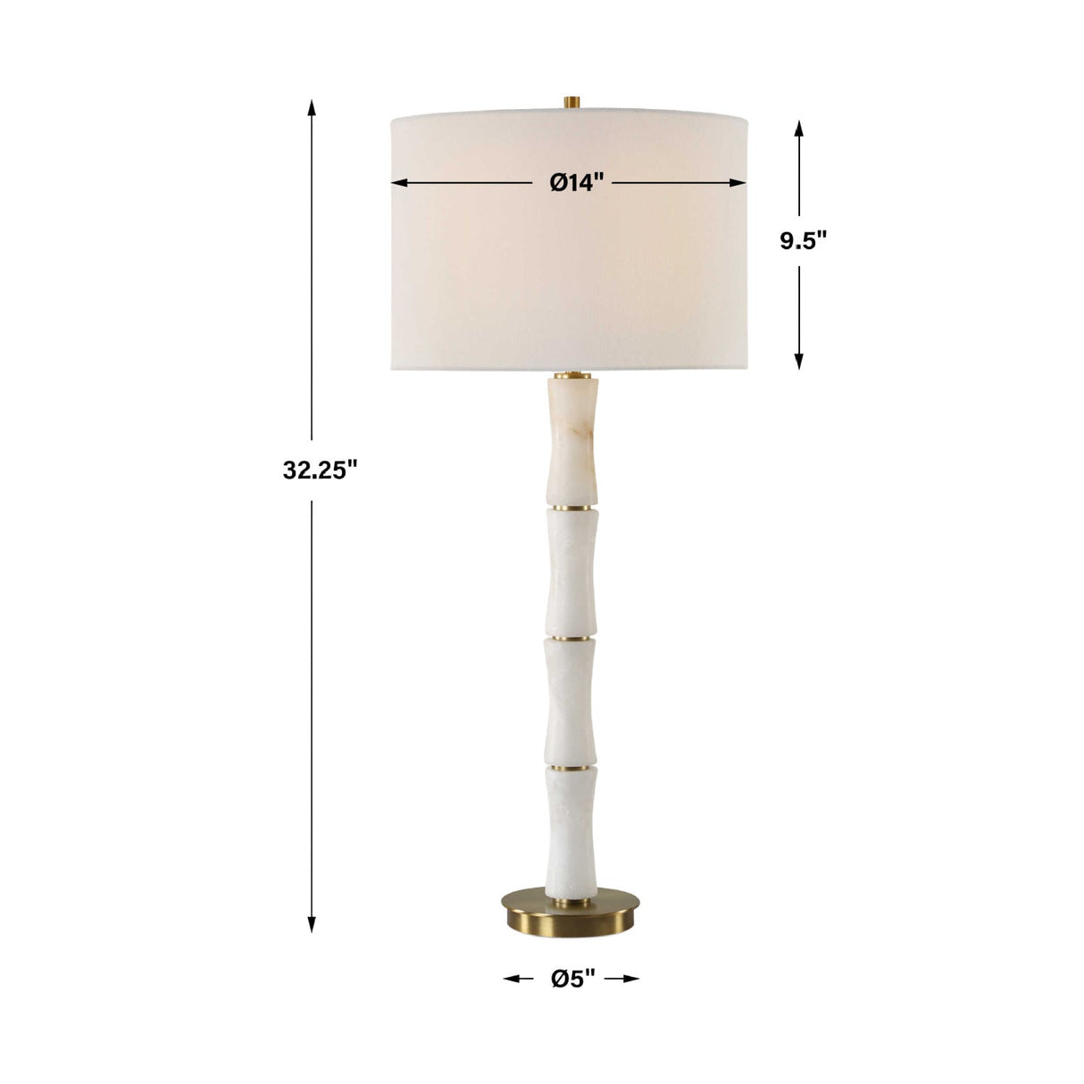 Modern European furniture - Polished Alabaster Table Lamp - www.oroa.com
