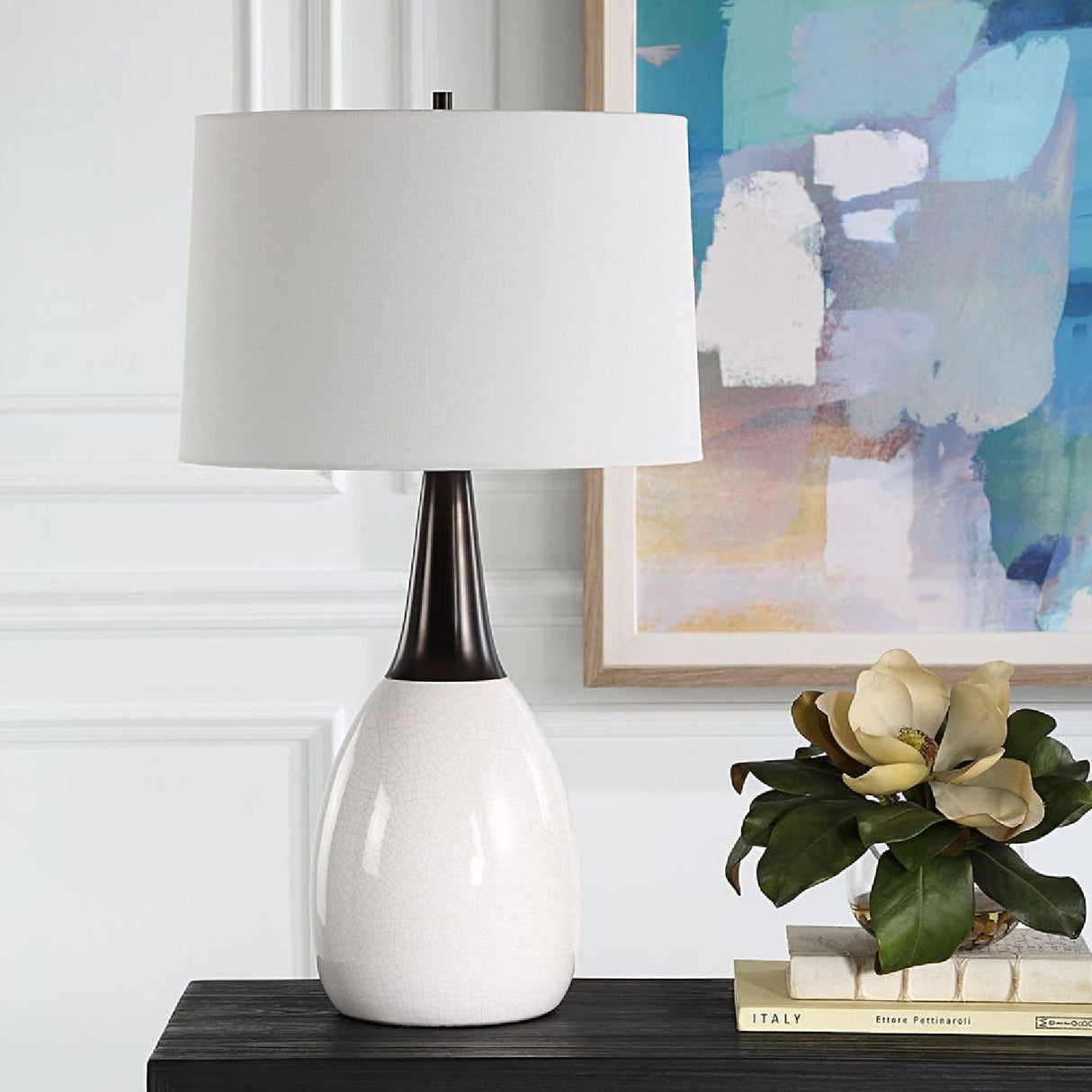Ceramic White Table Lamp by Uttermost Fralin, alternate view 7