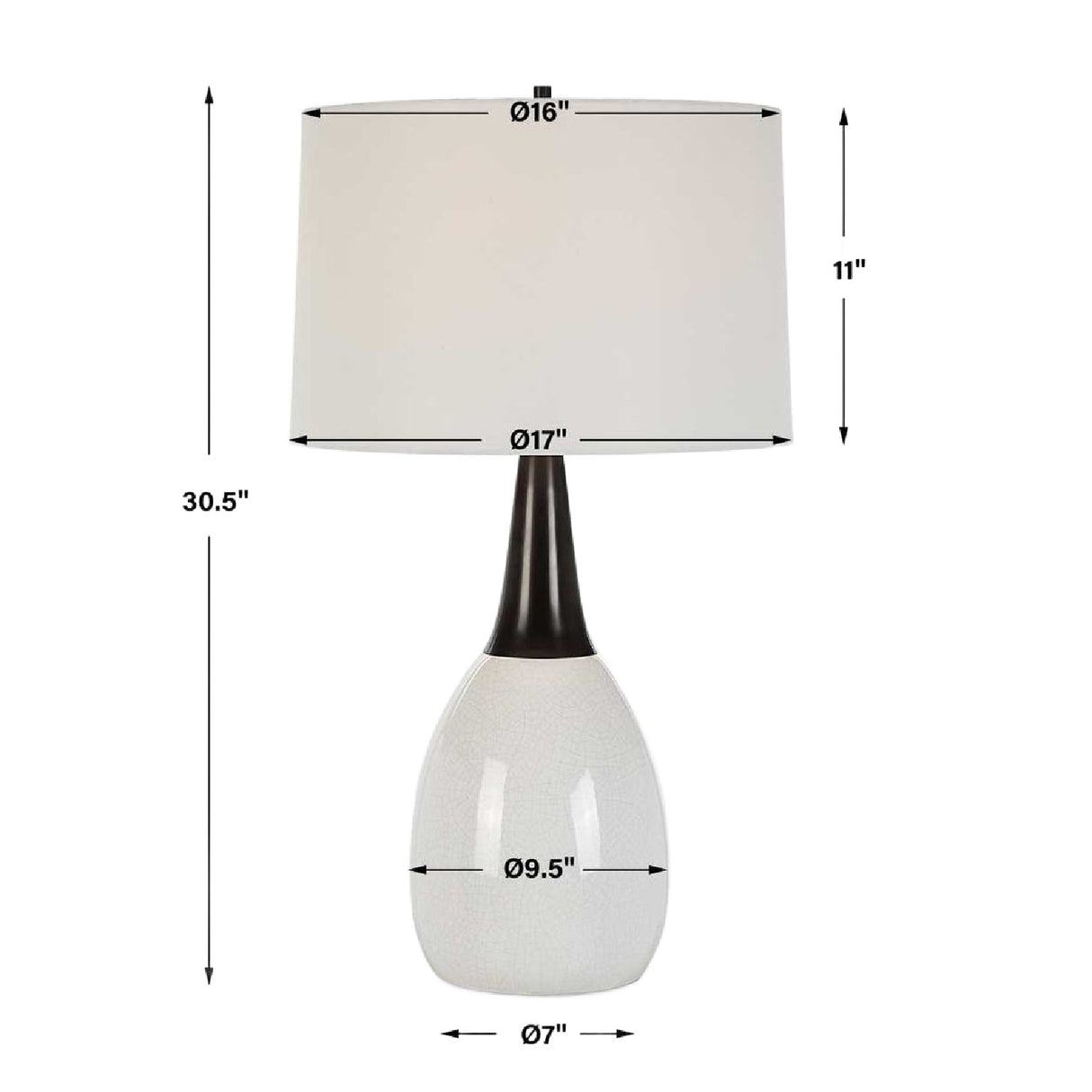 Modern European furniture - Ceramic White Table Lamp - www.oroa.com
