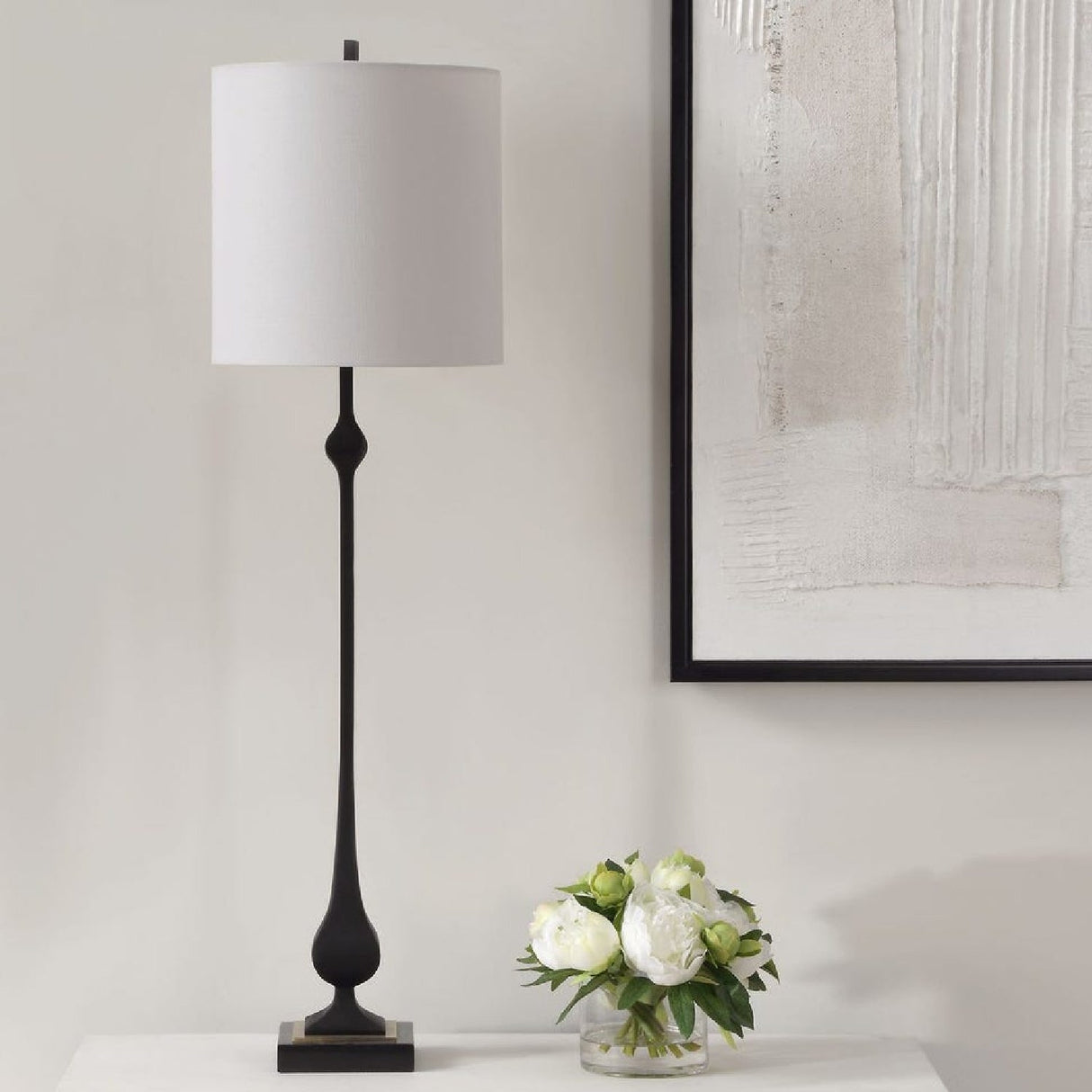 Satin Black Buffet Lamp by Uttermost Hightower, alternate view 2