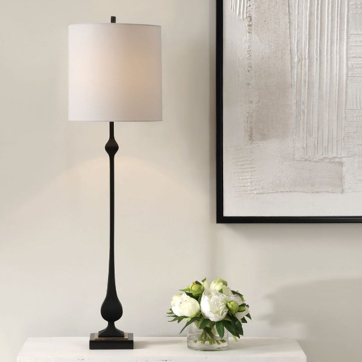 Satin Black Buffet Lamp by Uttermost Hightower, alternate view 8