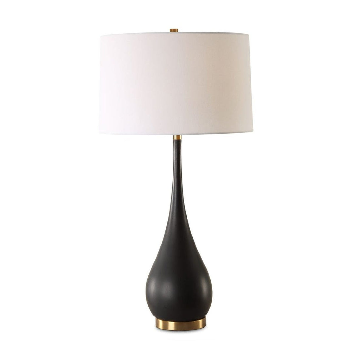 Black Teardrop-Shaped Table Lamp by Uttermost Nocturnal