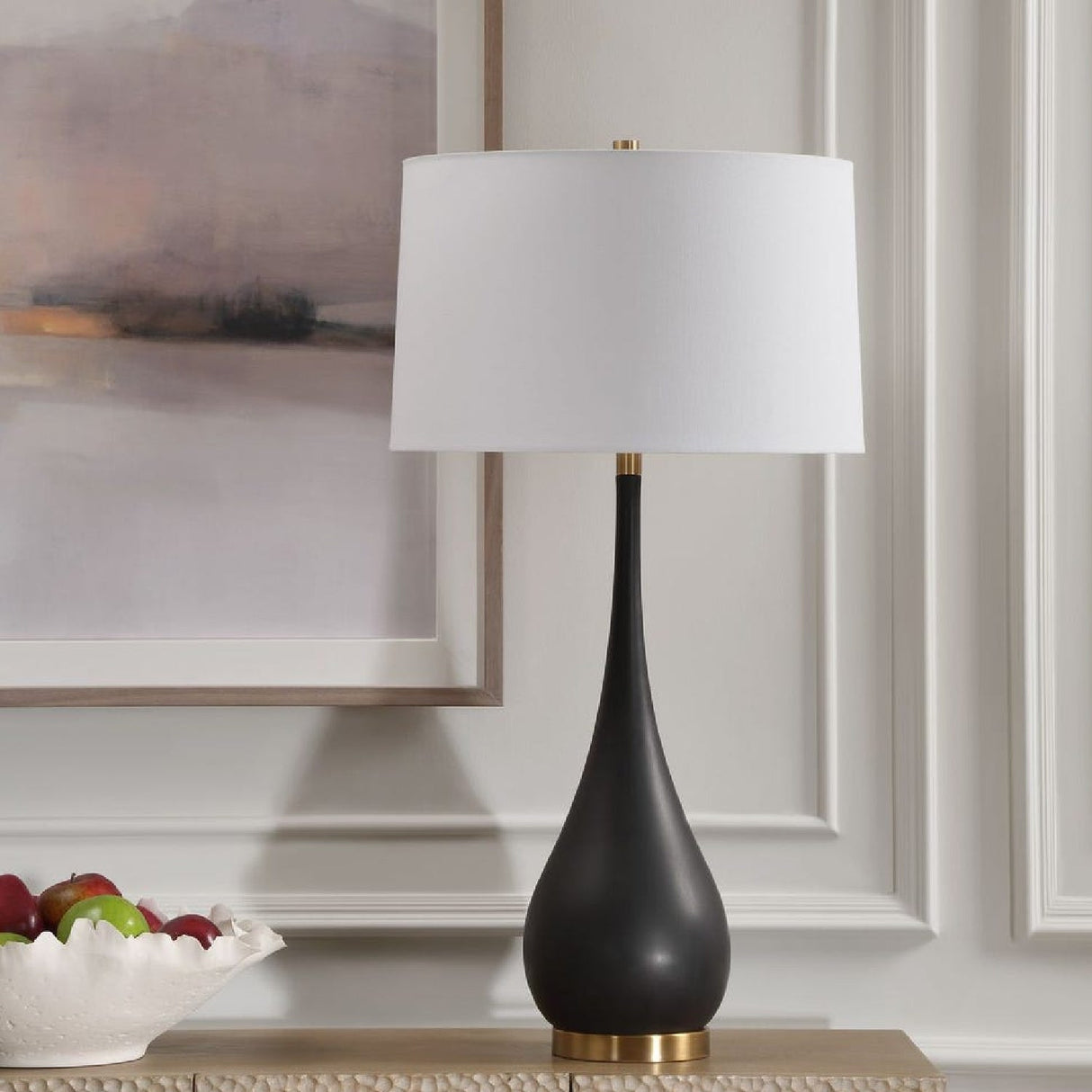 Black Teardrop-Shaped Table Lamp by Uttermost Nocturnal, alternate view 2