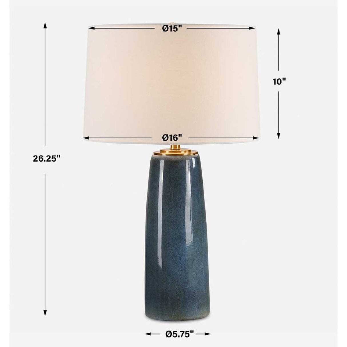 Blue Ceramic Table Lamp by Uttermost Submerged, alternate view 4