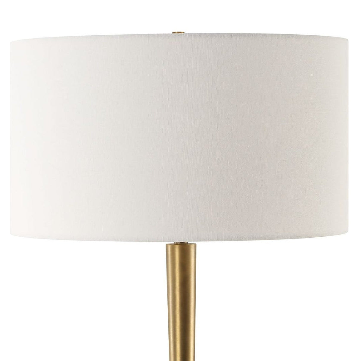 White Marble & Brass Table Lamp by Uttermost Avola, alternate view 6