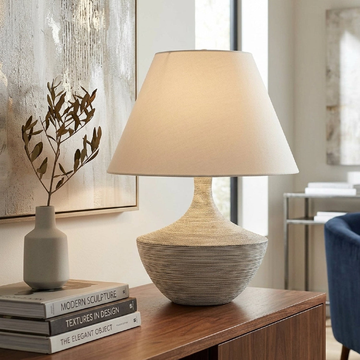 Modern European furniture - White Distressed Ceramic Table Lamp by Uttermost Carafe - www.oroa.com