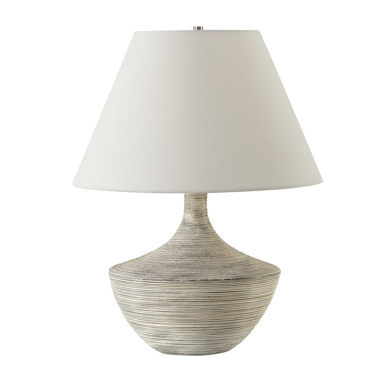 Modern European furniture - White Distressed Ceramic Table Lamp by Uttermost Carafe - www.oroa.com