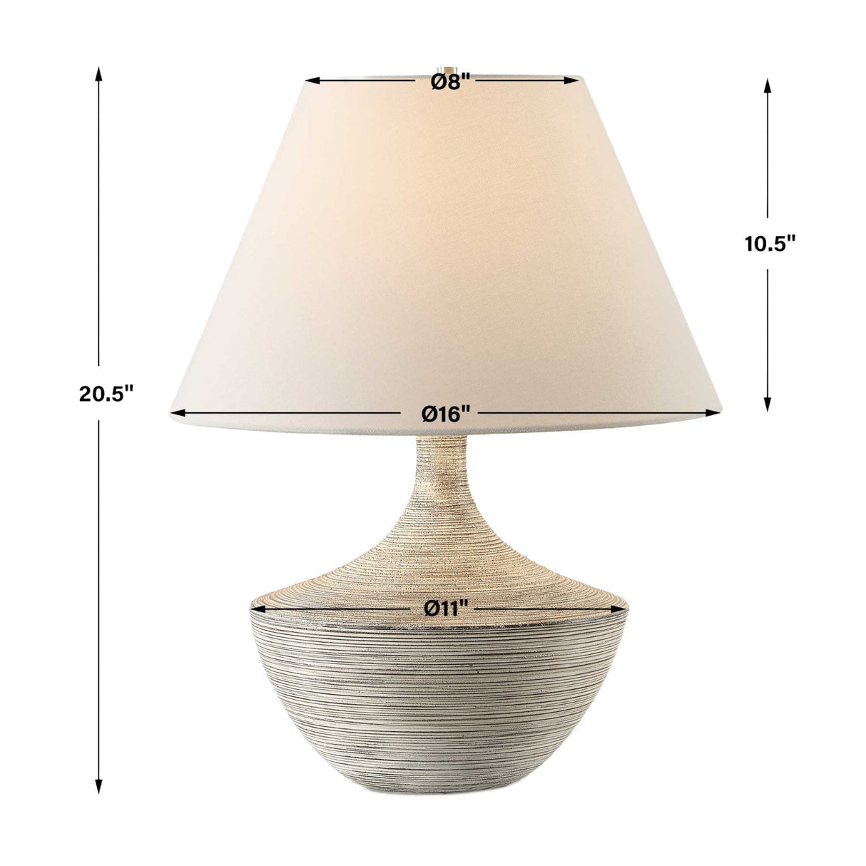 Modern European furniture - White Distressed Ceramic Table Lamp by Uttermost Carafe - www.oroa.com