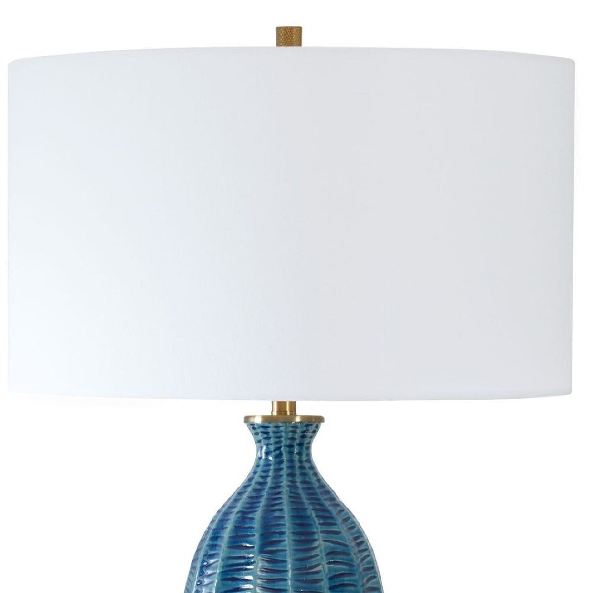 Modern European furniture - Blue Organic-Fluted Ceramic Table Lamp by Uttermost Bixby - www.oroa.com
