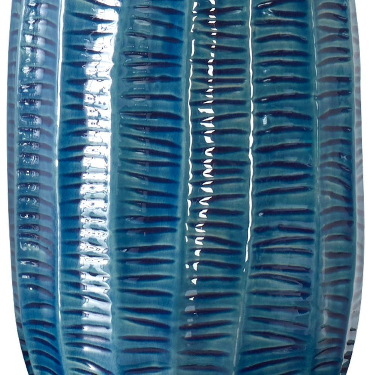 Modern European furniture - Blue Organic-Fluted Ceramic Table Lamp by Uttermost Bixby - www.oroa.com
