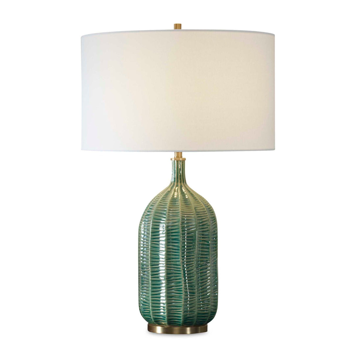 Modern European furniture - Green Ceramic Scalloped Table Lamp by Uttermost Bixby - www.oroa.com