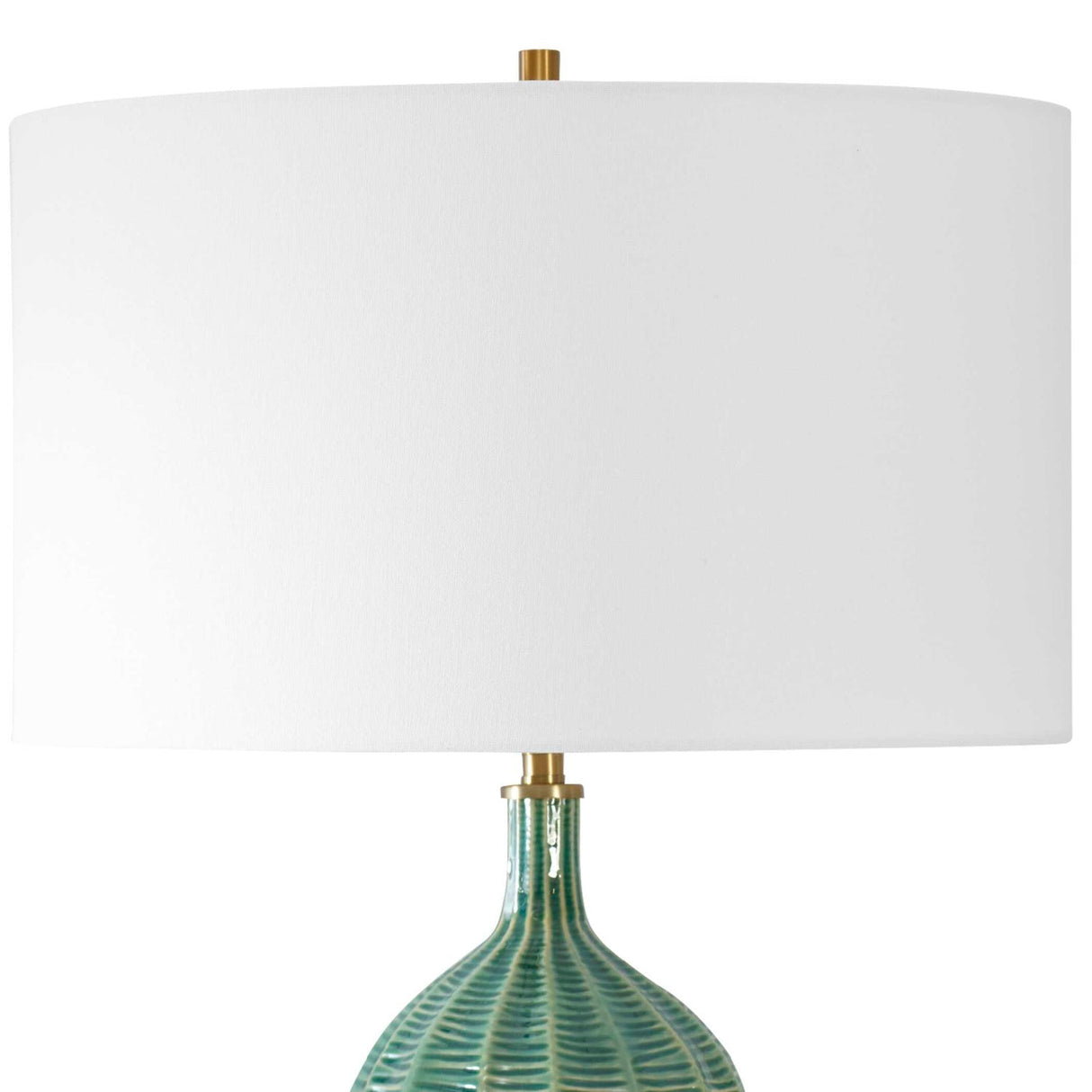 Modern European furniture - Green Ceramic Scalloped Table Lamp by Uttermost Bixby - www.oroa.com