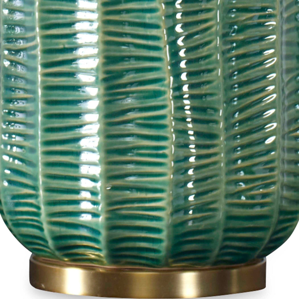 Modern European furniture - Green Ceramic Scalloped Table Lamp by Uttermost Bixby - www.oroa.com