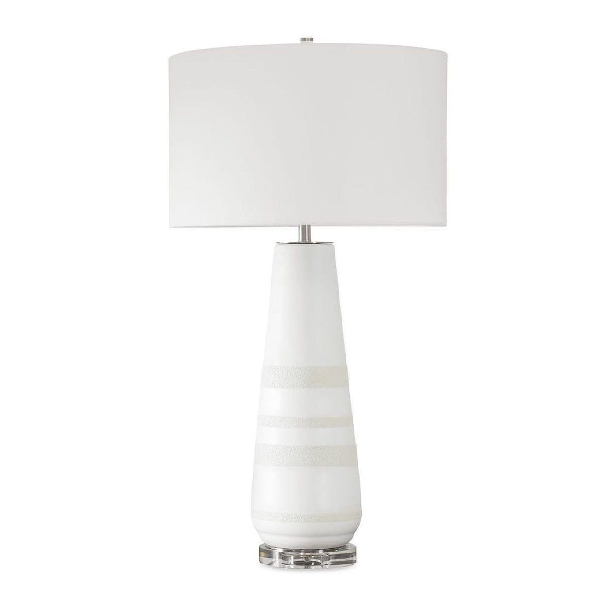 White & Gray Ceramic Table Lamp by Uttermost Santino, alternate view 3