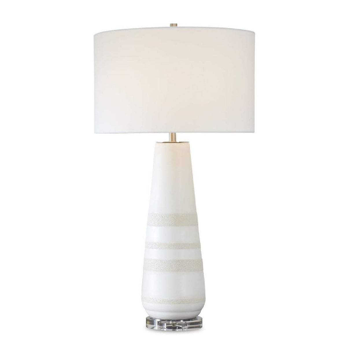 White & Gray Ceramic Table Lamp by Uttermost Santino