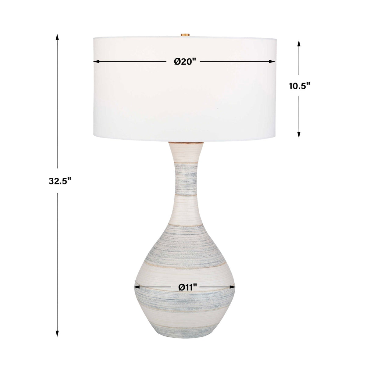 Modern European furniture - Stripes Ceramic Table Lamp by Uttermost Potter - www.oroa.com