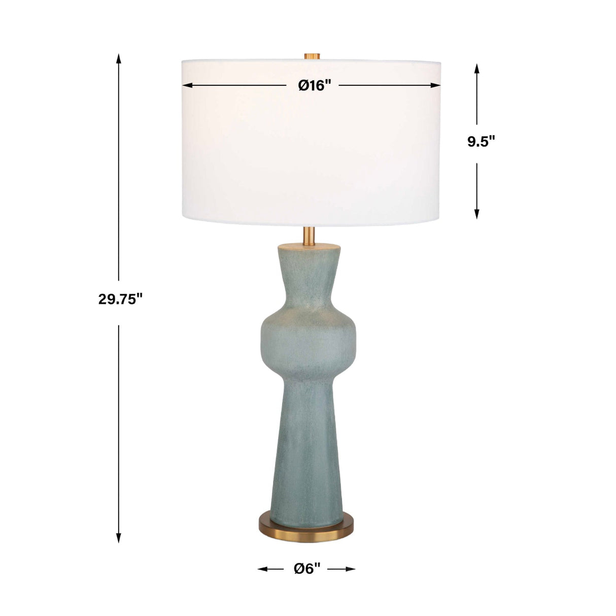 Green Ceramic Linen Table Lamp by Uttermost Pollard, alternate view 5