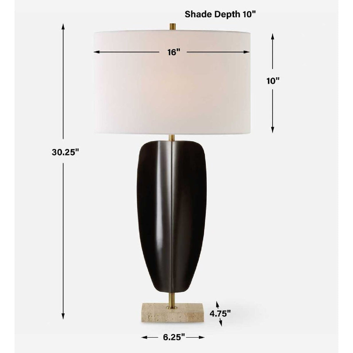 Modern European furniture - Black Iron Modern Table Lamp by Uttermost Kure - www.oroa.com