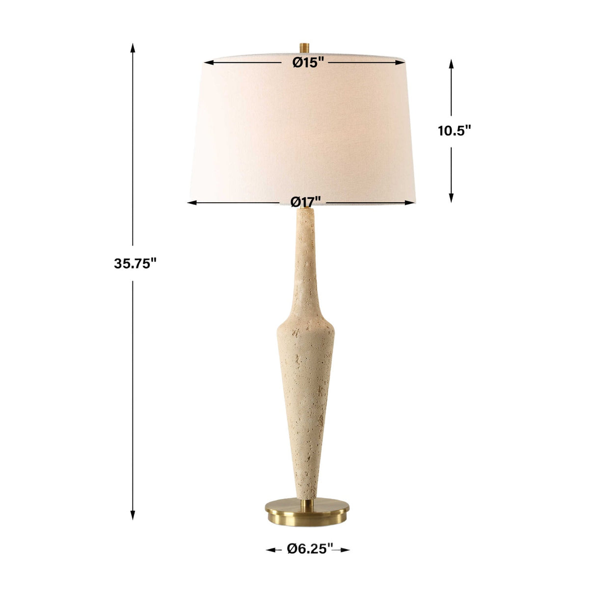 Travertine Inspired Table Lamp by Uttermost Juliet, alternate view 8