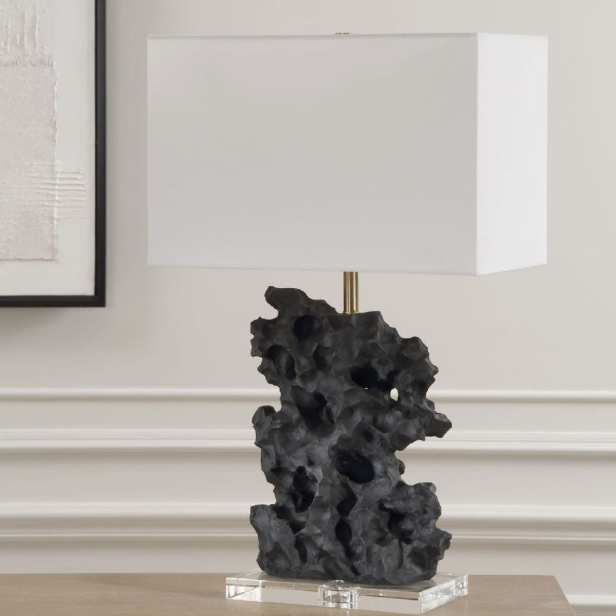 Modern European furniture - Black Rock Inspired Table Lamp by Uttermost Basalt - www.oroa.com