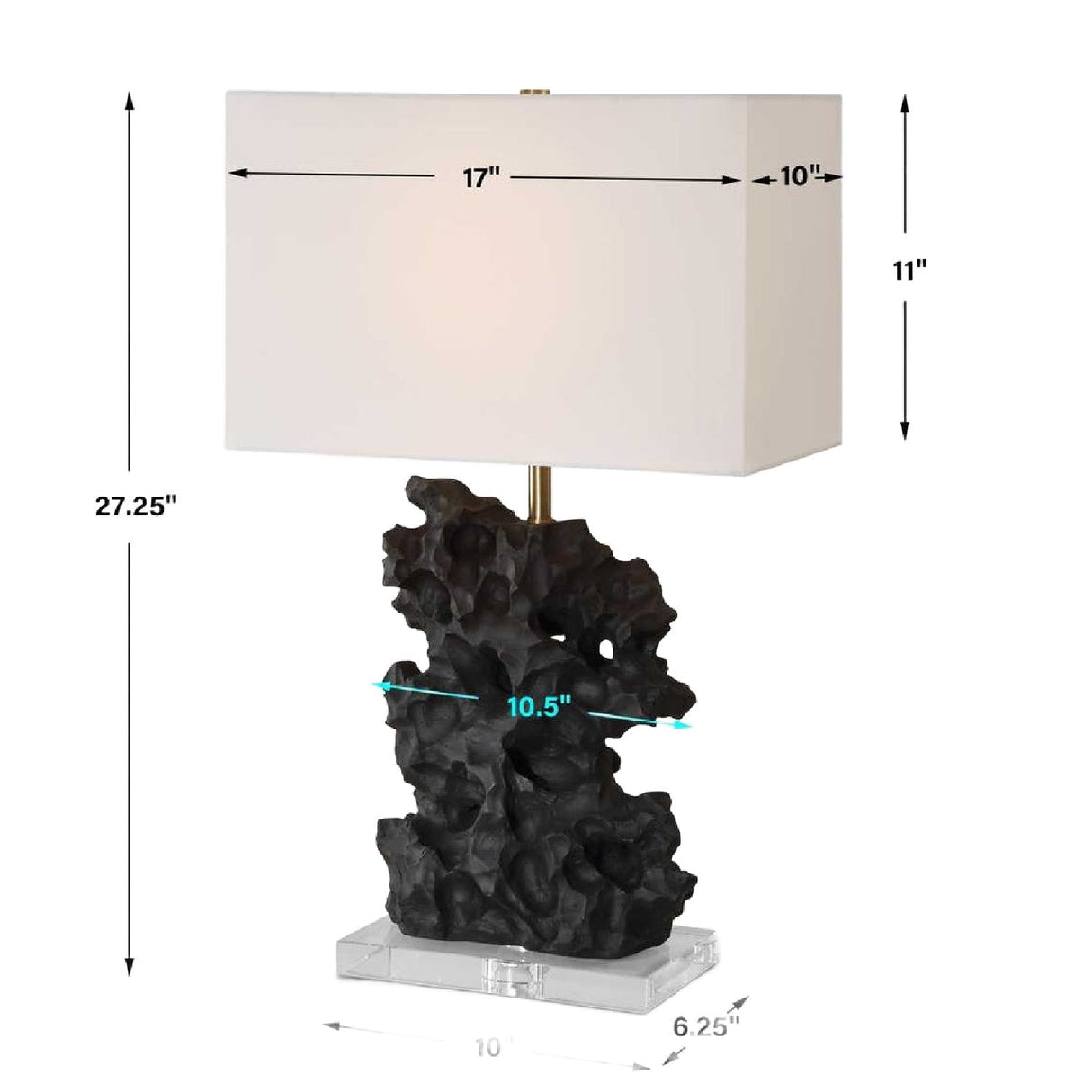 Modern European furniture - Black Rock Inspired Table Lamp by Uttermost Basalt - www.oroa.com