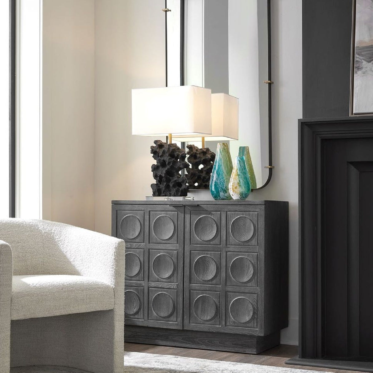 Modern European furniture - Black Rock Inspired Table Lamp by Uttermost Basalt - www.oroa.com