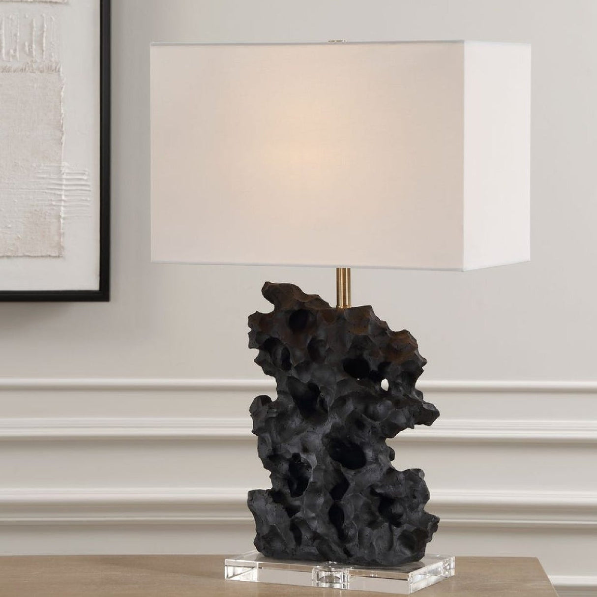 Modern European furniture - Black Rock Inspired Table Lamp by Uttermost Basalt - www.oroa.com