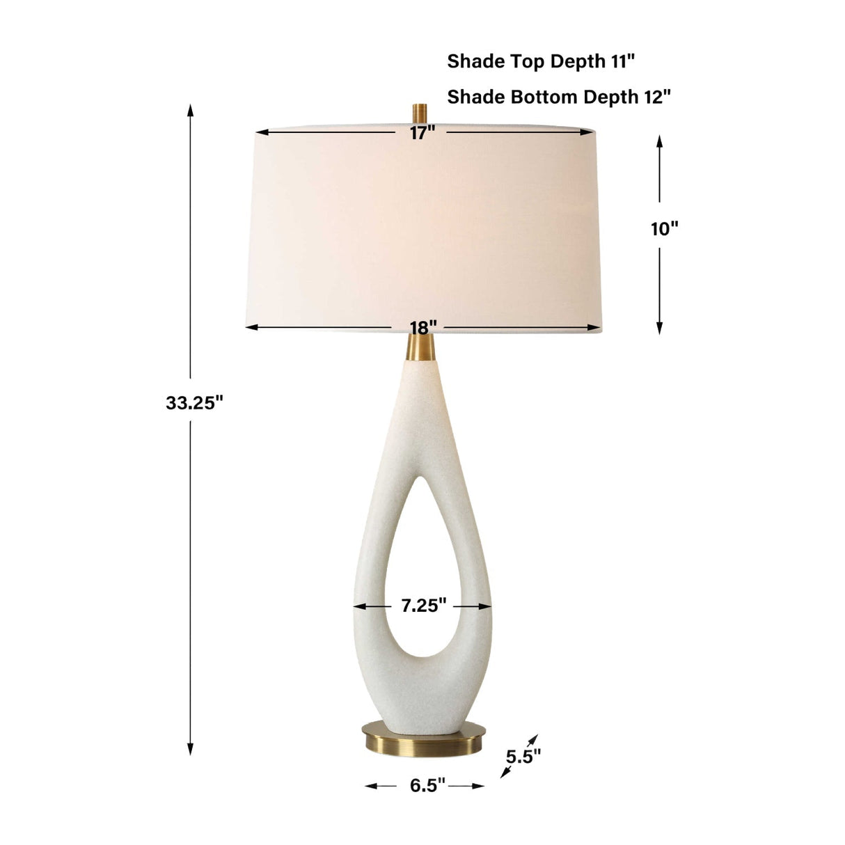 Modern European furniture - White Stone Table Lamp by Uttermost Promenade - www.oroa.com