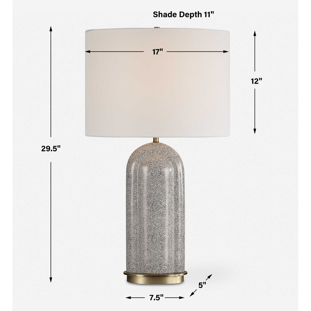 Modern European furniture - White Dotted Porcelain Table Lamp by Uttermost Dapple - www.oroa.com
